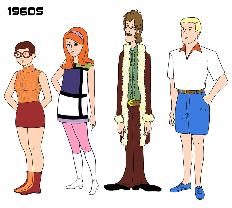 Illustration for article titled Here's How the Scooby Doo Crew Would've Dressed Through the 20th Century